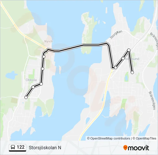 122 Bus Line Map