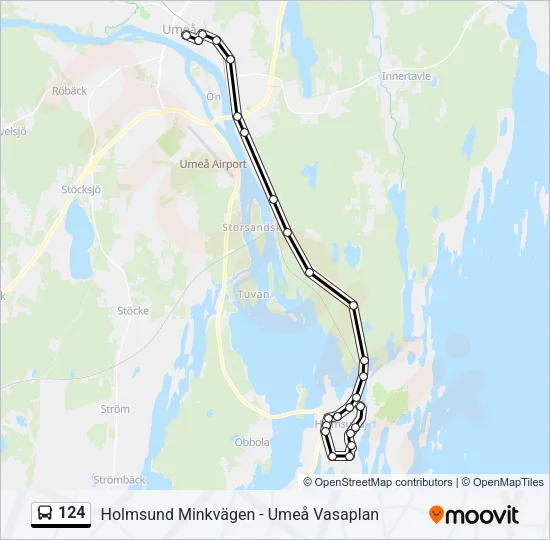 124 Bus Line Map