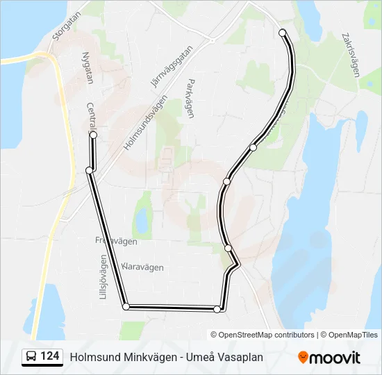 124 Bus Line Map