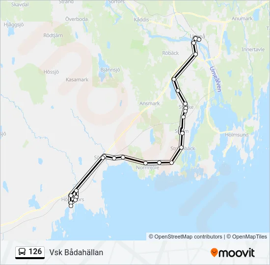 126 Bus Line Map