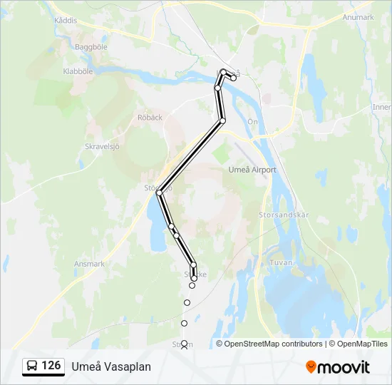 126 Bus Line Map