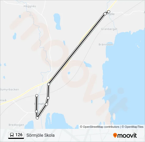 126 Bus Line Map