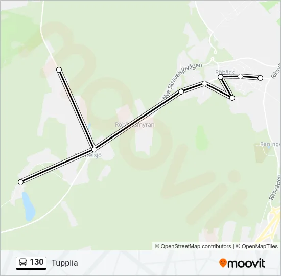 130 Bus Line Map