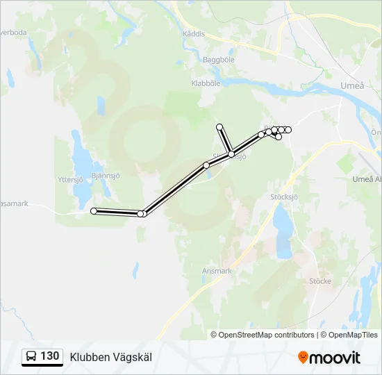 130 Bus Line Map