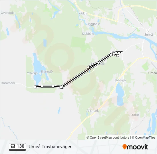 130 Bus Line Map