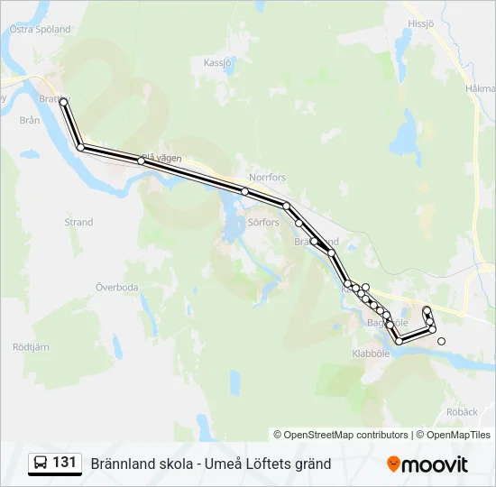 131 Bus Line Map