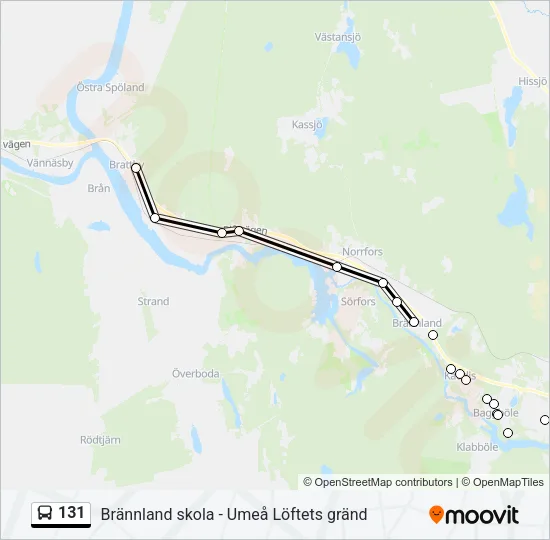 131 Bus Line Map