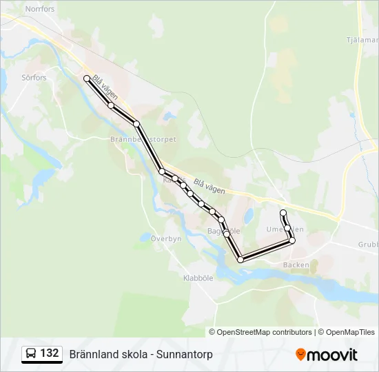 132 Bus Line Map