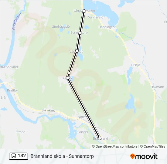 132 Bus Line Map