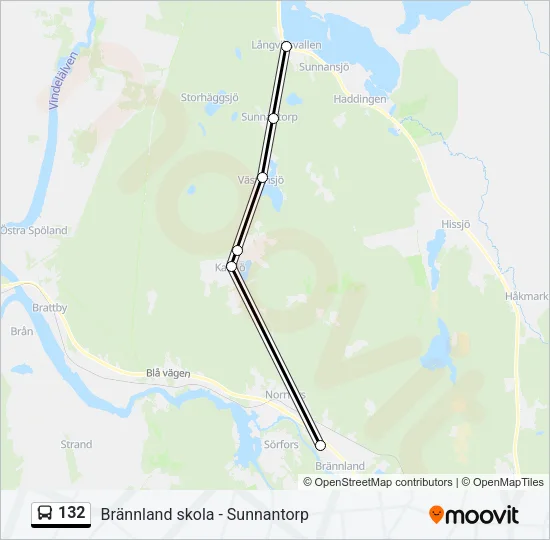 132 Bus Line Map