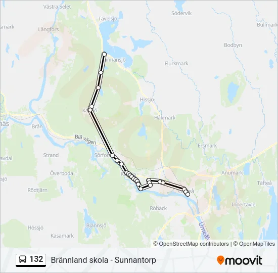 132 Bus Line Map