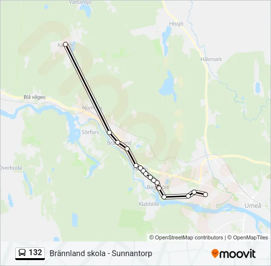 132 Bus Line Map