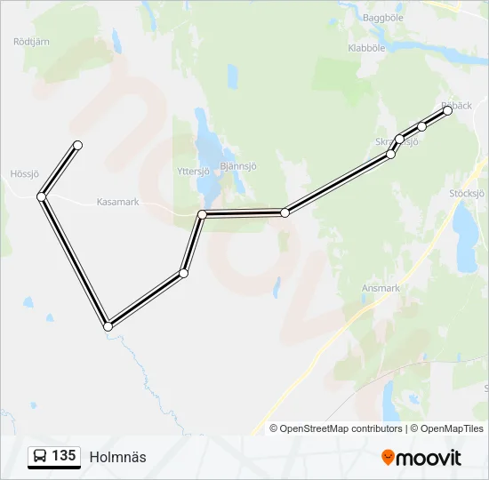 135 Bus Line Map