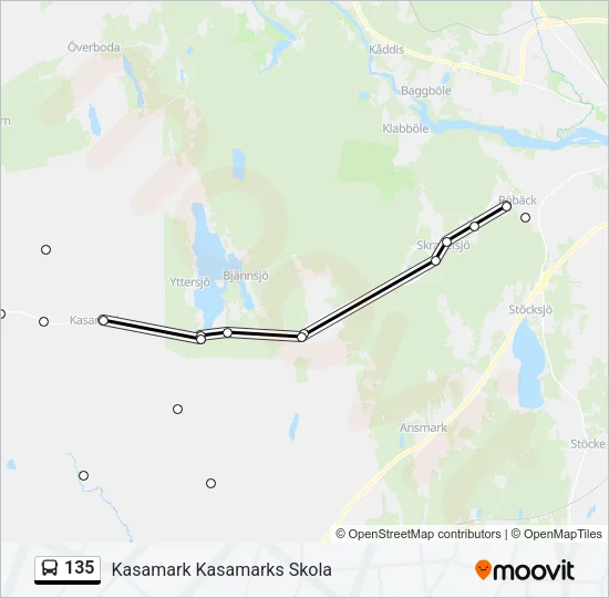 135 Bus Line Map