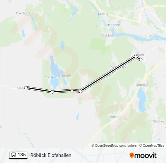 135 Bus Line Map