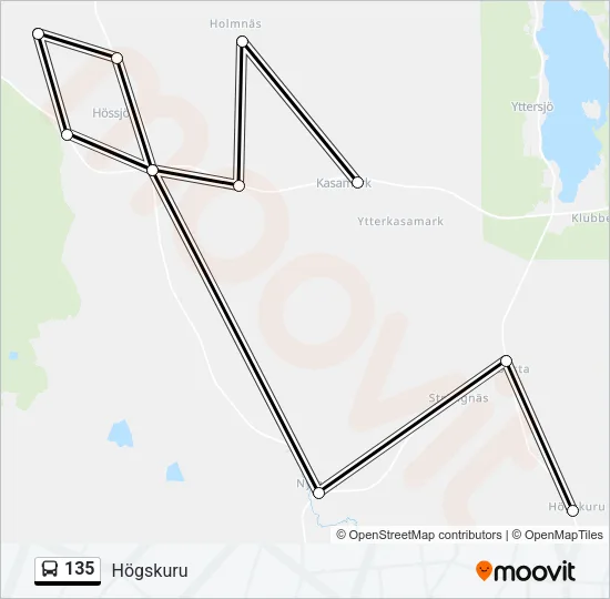 135 Bus Line Map