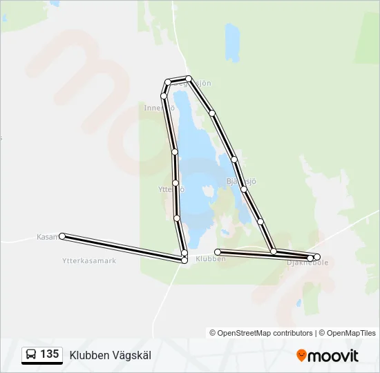135 Bus Line Map