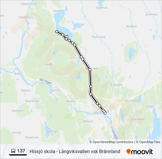 137 Bus Line Map