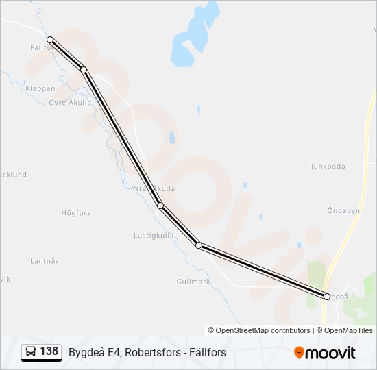 138 bus Line Map