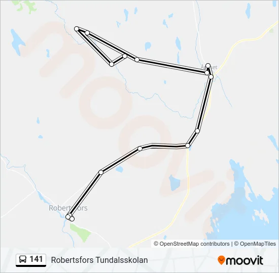 141 Bus Line Map