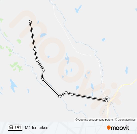 141 bus Line Map