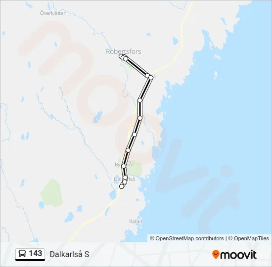 143 Bus Line Map