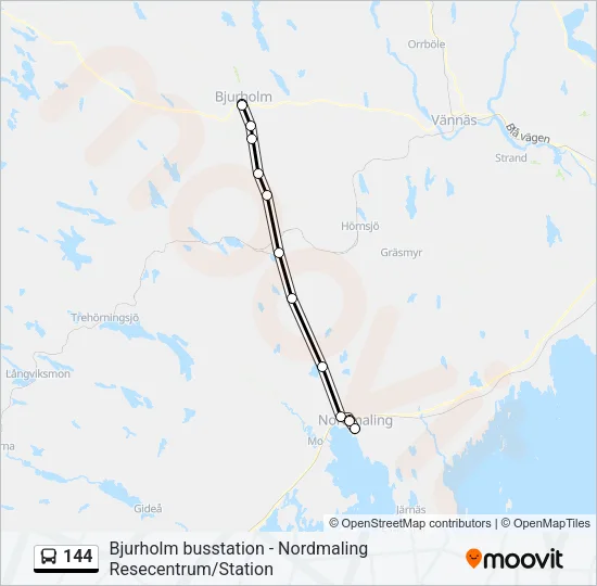 144 Bus Line Map