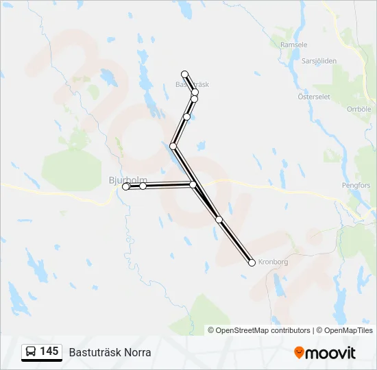 145 Bus Line Map