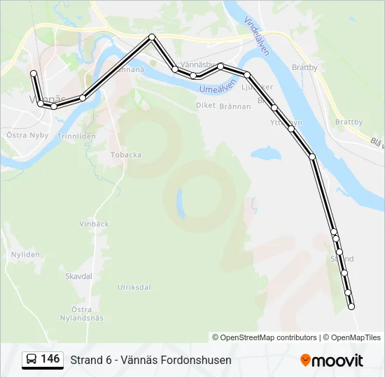 146 Bus Line Map
