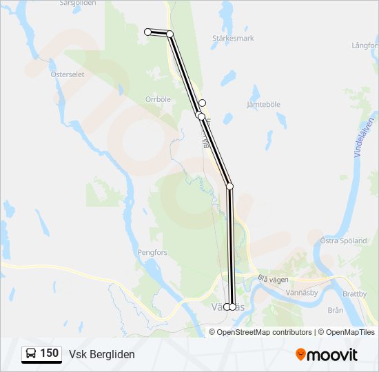 150 bus Line Map