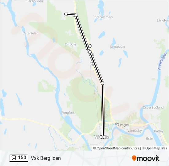 150 Bus Line Map