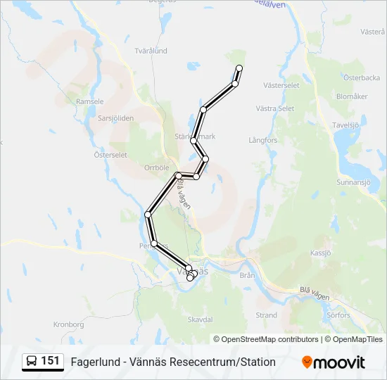151 Bus Line Map