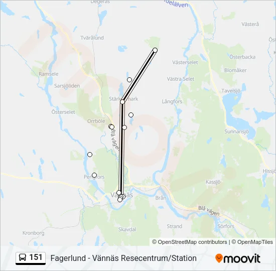 151 Bus Line Map