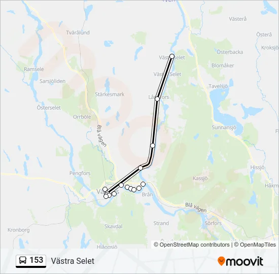 153 Bus Line Map