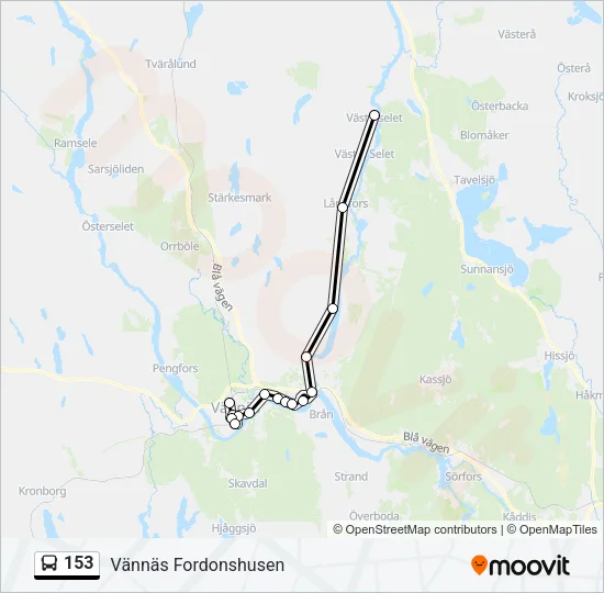 153 Bus Line Map