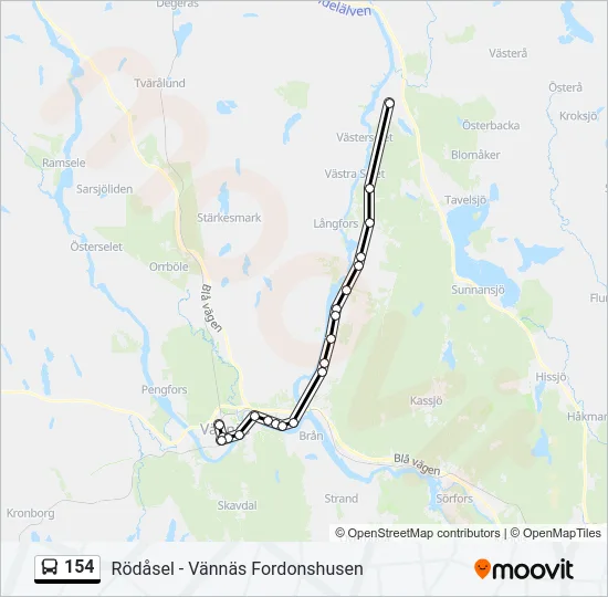 154 Bus Line Map