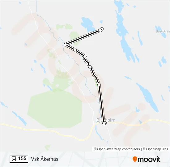 155 Bus Line Map