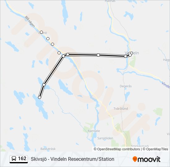 162 bus Line Map