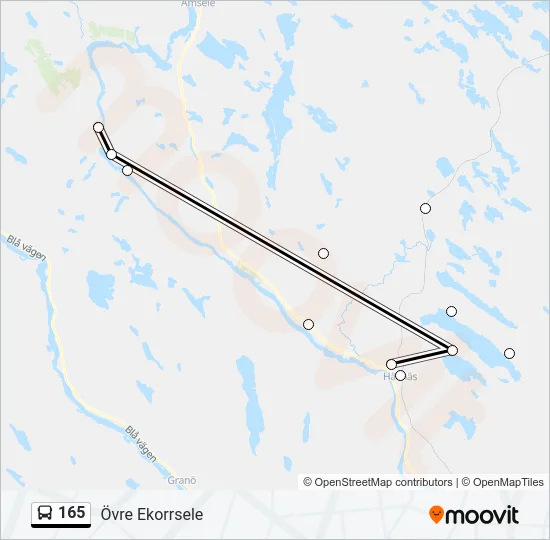 165 Bus Line Map