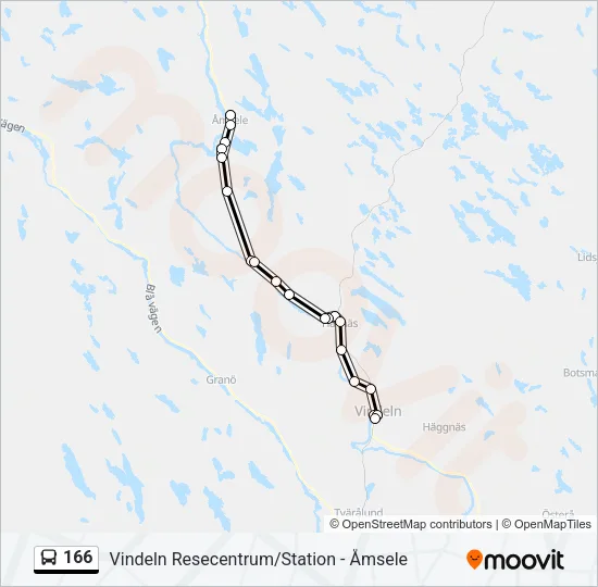 166 Bus Line Map