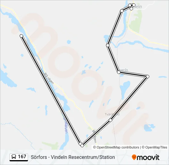 167 Bus Line Map