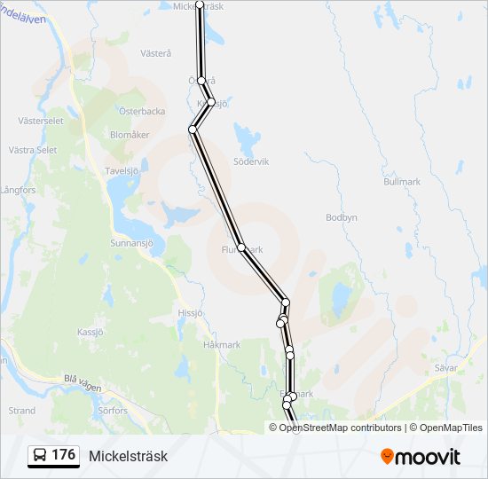 176 bus Line Map