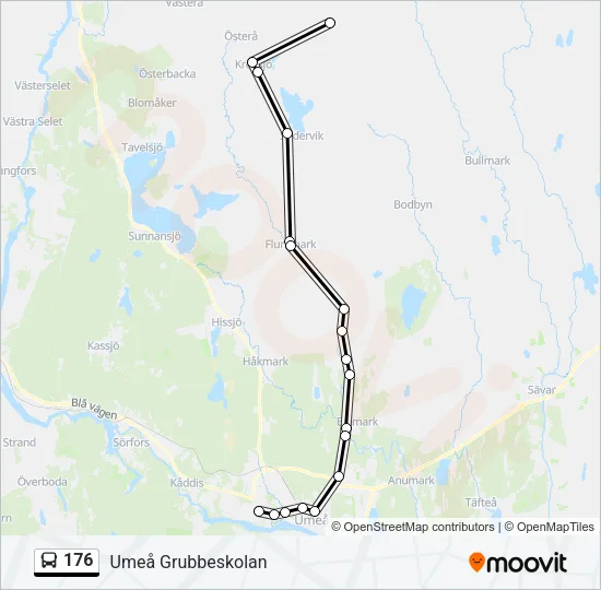 176 Bus Line Map