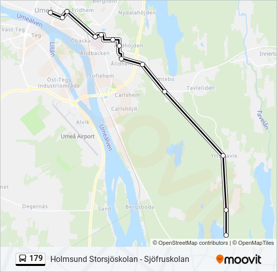 179 bus Line Map