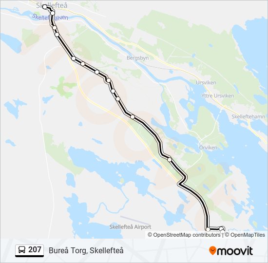 207 bus Line Map