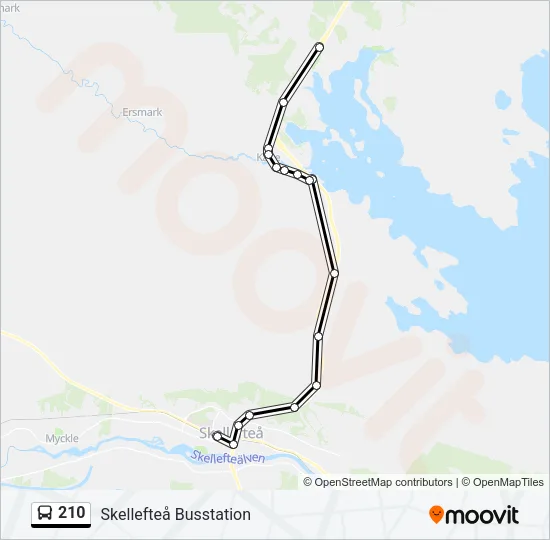 210 Bus Line Map