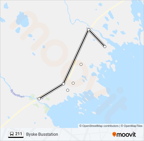 211 bus Line Map