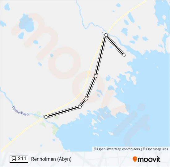211 Bus Line Map