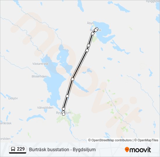 229 bus Line Map