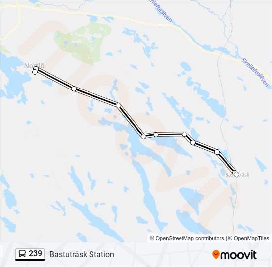 239 bus Line Map